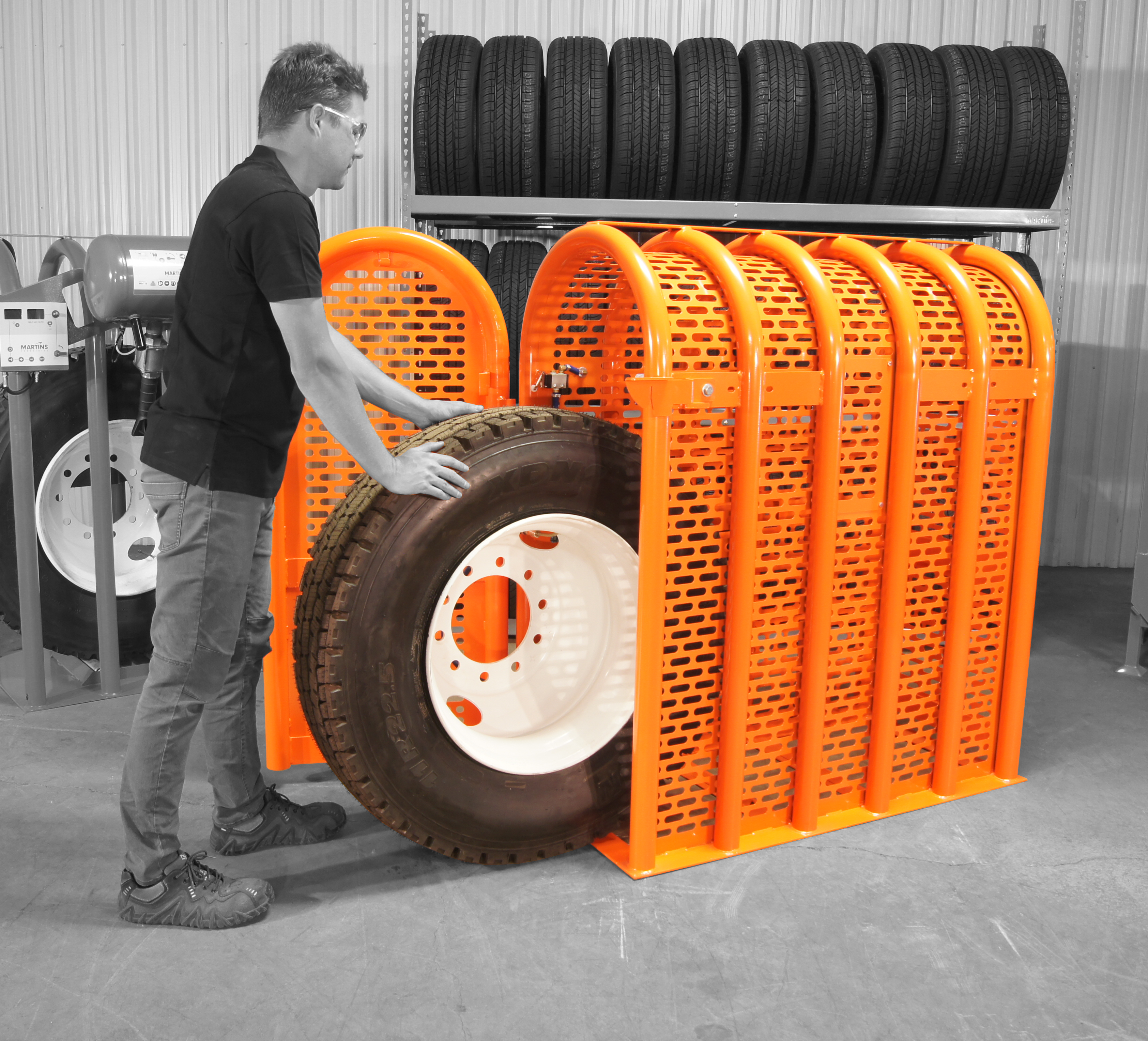 Cage de gonflage 5 barres pour pneus hors route - MIC-OTR - Martins  Industries