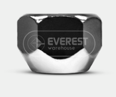 NOIX CHROMÉE UNIVERSELLE OUVERTE 12 X 1.25 - 21MM HEX (16MM LONG)