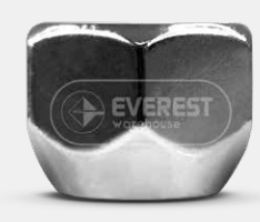 NOIX CHROMÉE UNIVERSELLE OUVERTE 12 X 1.50 - 21MM HEX (16MM LONG)