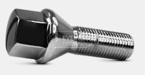NOIX CHROMÉE NOIRE UNIVERSELLE STYLE LUG 12 X 1.50 - 17MM HEX (28MM LONG)