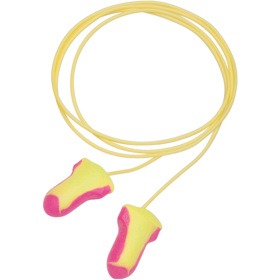 FOAM EARPLUGS WITH CORD - 100 PAIRS/BOX