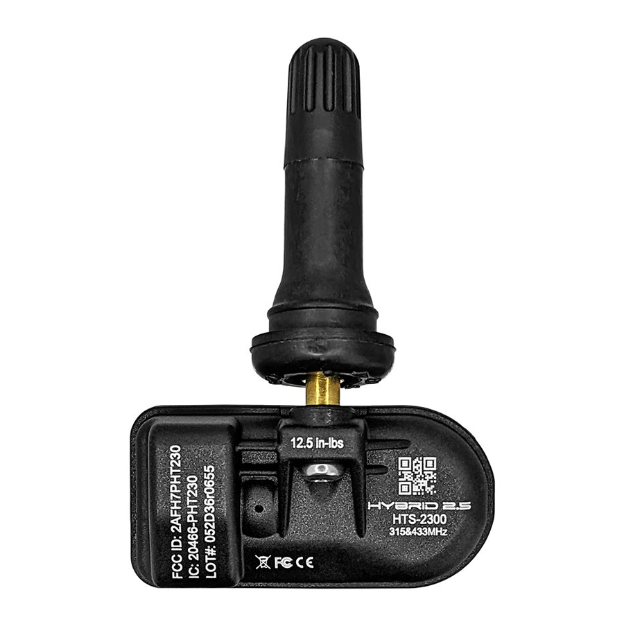 U-PRO CANTIN TPMS SENSOR WITH RUBBER VALVE (315/433MHZ)