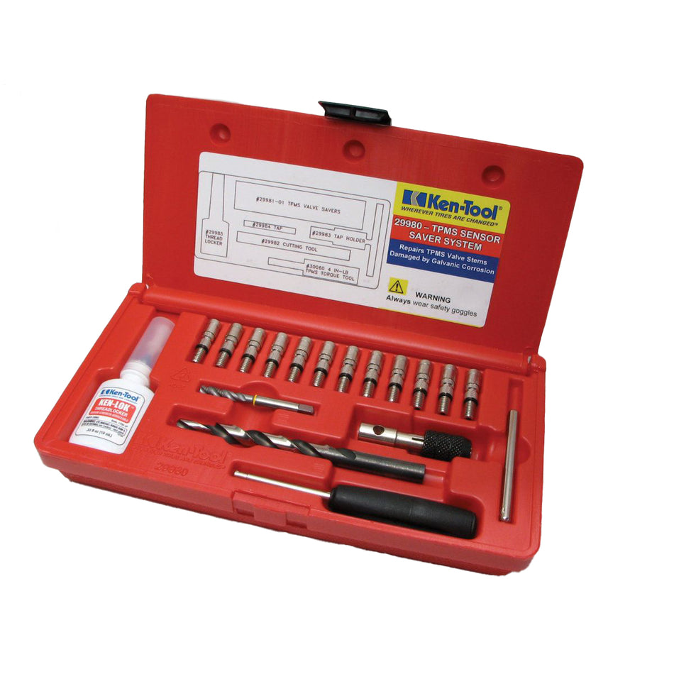 KEN-TOOL 29980 TPMS VALVE REPAIR TOOL KIT (12 PCS)