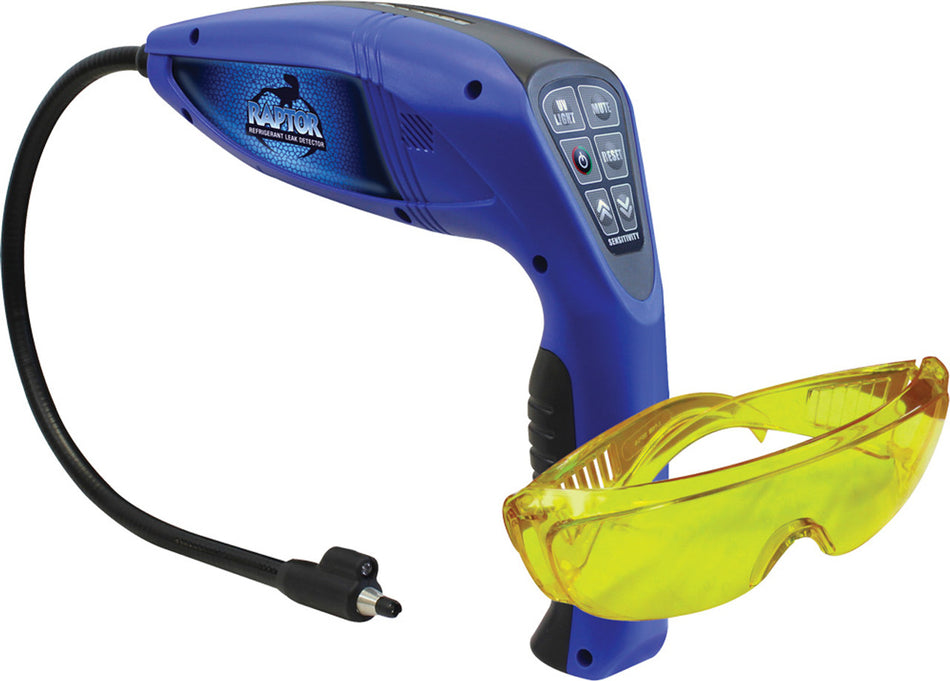 RAPTOR ELECTRONIC LEAK DETECTOR WITH UV LIGHT