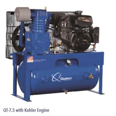 COMPRESSEUR 30 GALLONS INDUSTRIEL QUINCY AVEC MOTEUR KOHLER 14HP À ESSENCE