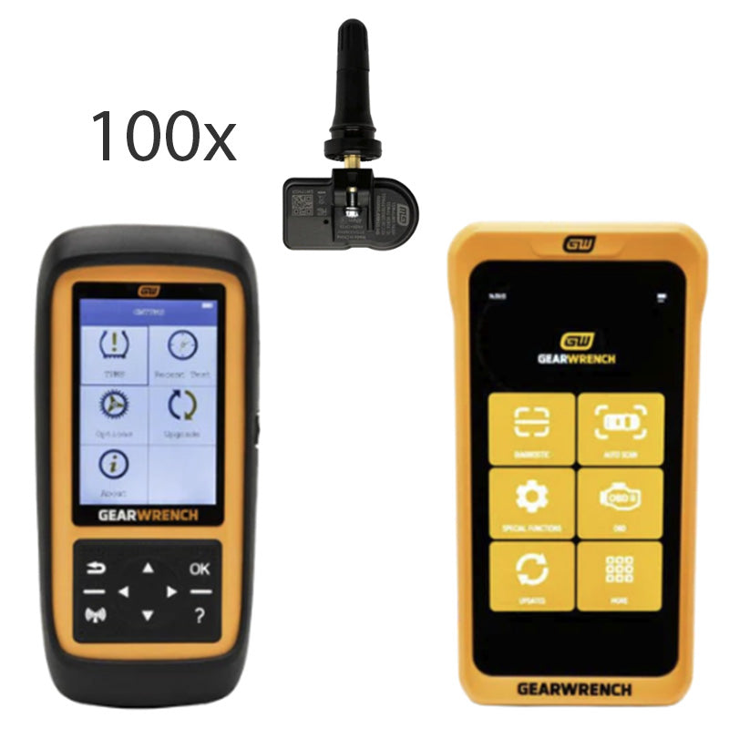 ENSEMBLE SOLUTION COMPLÈTE TPMS & DIAGNOSTIC GEARWRENCH (100 CAPTEURS + OUTIL DIAGNOSTIC)