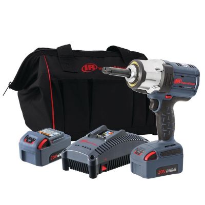 HIGH PERFORMANCE 1/2" LONG WIRELESS IMPACT WRENCH WITH CHARGER AND 2 INGERSOLL RAND BATTERIES