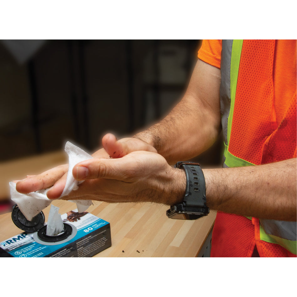 LINGETTES NETTOYANTES EXTRA-LARGES 8" X 8" - 80/BOITE