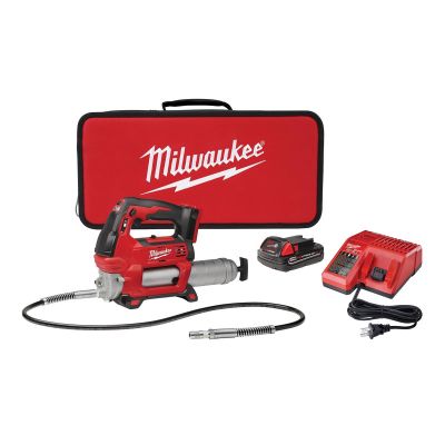 ENSEMBLE DE PISTOLET À GRAISSER MILWAUKEE AVEC CHARGEUR ET 1 BATTERIE