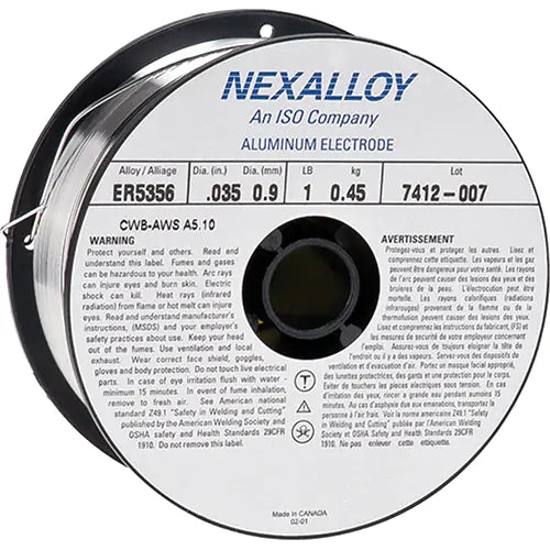 FILS À SOUDER EN ALUMINIUM 5356 ROULEAU DE 1LB