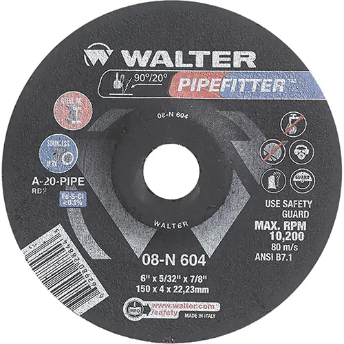 DISQUE WALTER PIPEFITTER 6" x 5/32" TYPE 27