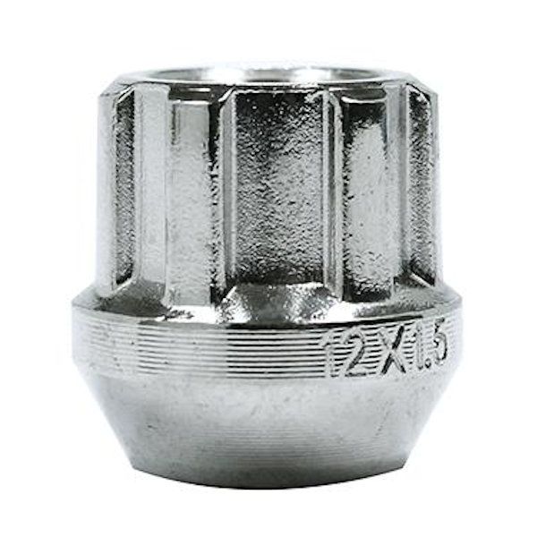 6-SPLINE CHROME NUTS 12 X 1.25 OPEN END