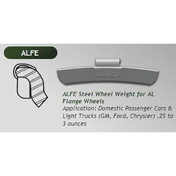 1.25 OZ ALFE (AWS) WHEEL WEIGHTS - 25/BOX