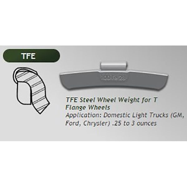 PESÉE DE ROUE TFE (TS) 2.50 OZ - 25/BOITE