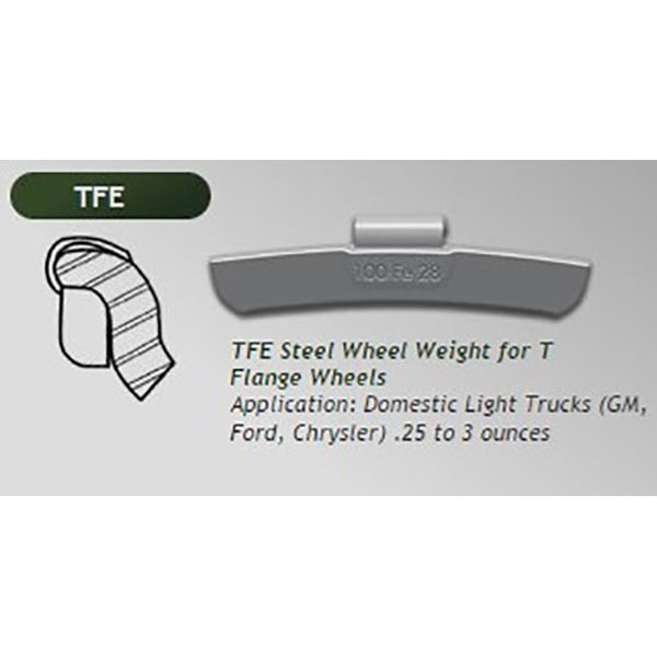 2.50 OZ TFE (TS) WHEEL WEIGHTS - 25/BOX