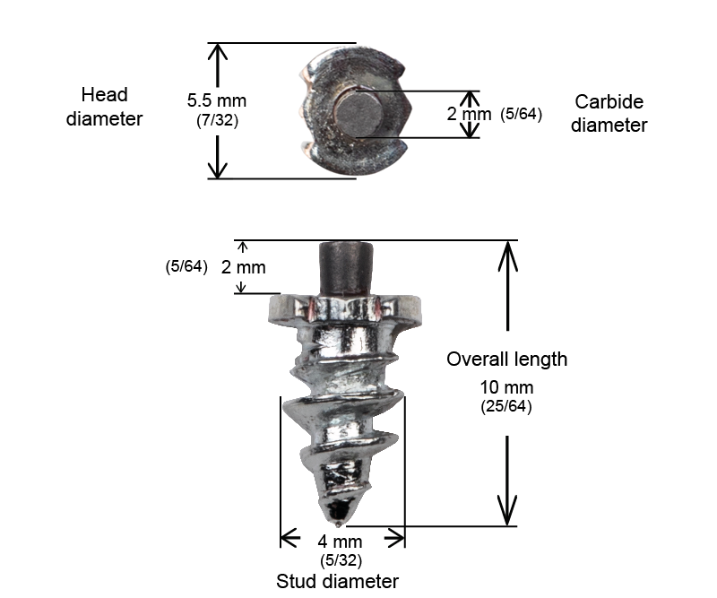 IGRIP 6MM SCREW SHOULDER STUDS - 1000/BOX