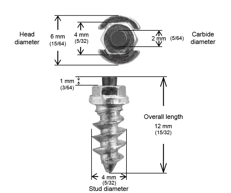 SHOULDERED STUDS 11MM - 200/BOX