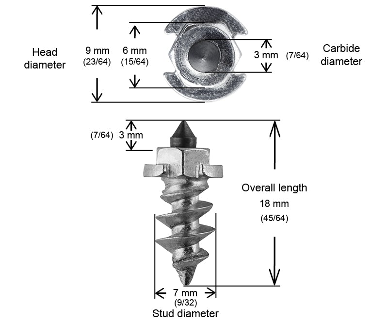 SHOULDERED STUDS 15MM R - 1000/BOX