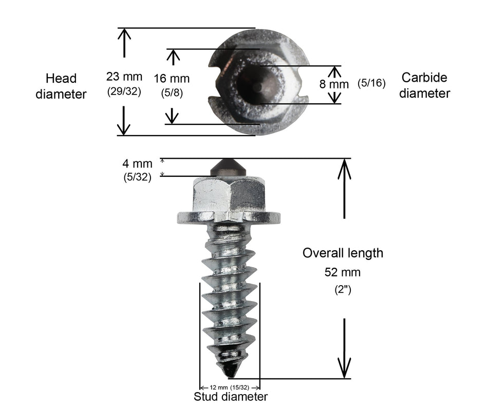 IGRIP 50MM HD- 200 SCREW-UP SHOULDER STUDS/BOX