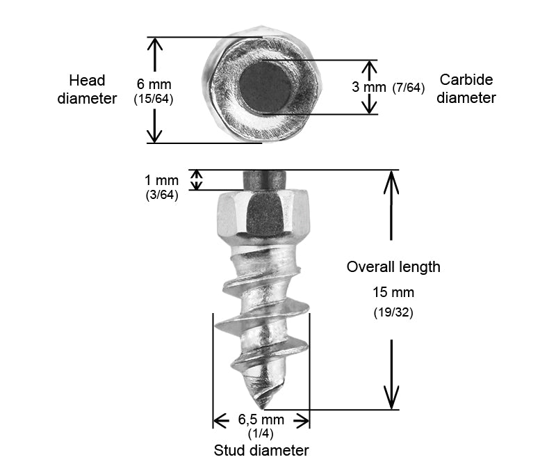 SCREW STUDS 15MM - 100/BOX