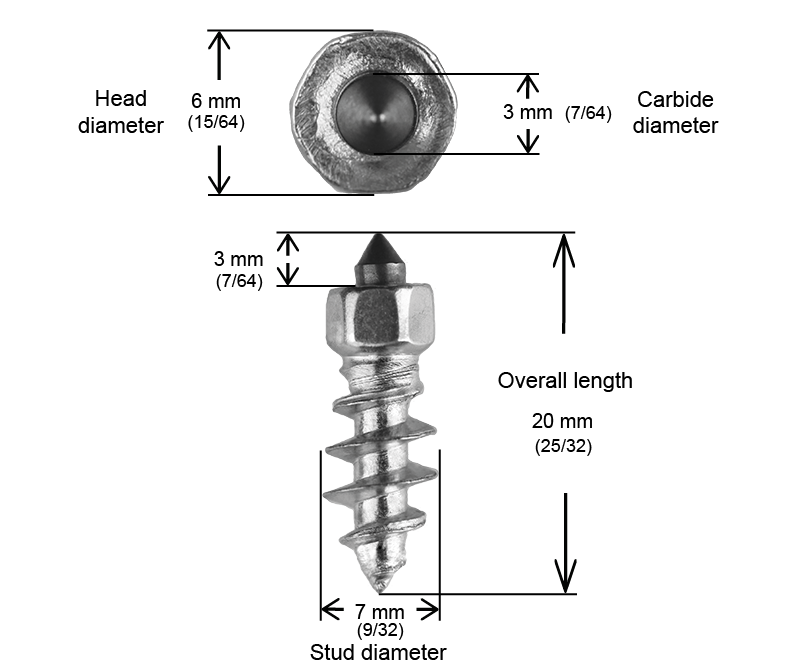 IGRIP SCREW STUDS 18MM R - 1000/BOX