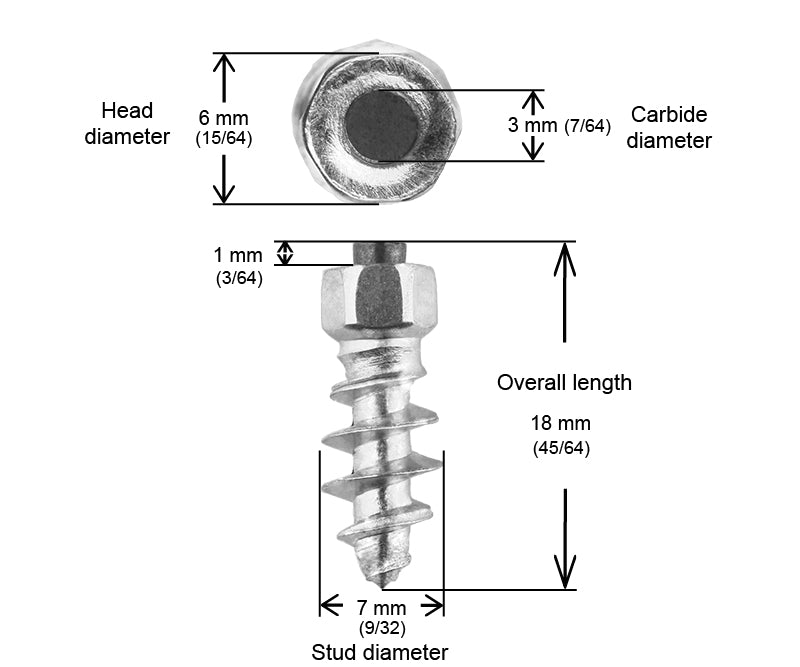 SCREW STUDS 18MM - 150/BOX