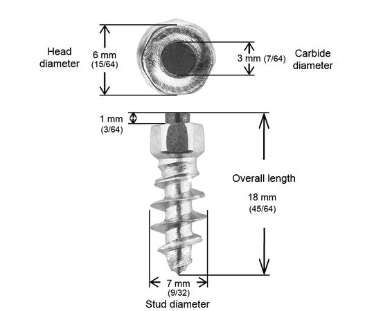 IGRIP 18MM SCREW STUDS - 1000 / BOX