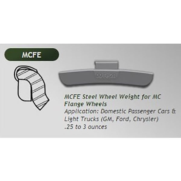 2.25 OZ MCFE (MCS) WHEEL WEIGHTS - 25/BOX