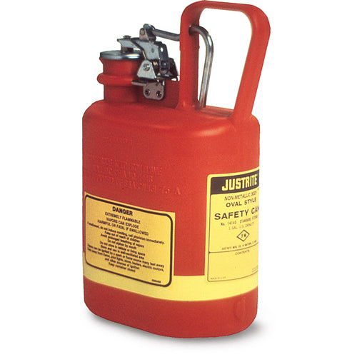 TYPE 1 SAFETY CANS IN POLYETHYLENE, 1 US GAL, RED, FM APPROVED