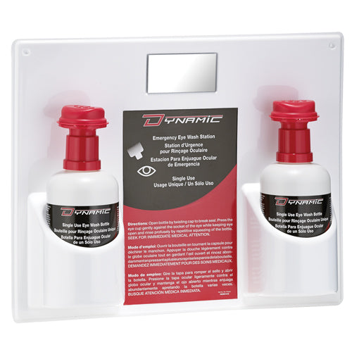 SINGLE-USE EYEWASH STATION WITH ISOTONIC SOLUTION, DOUBLE