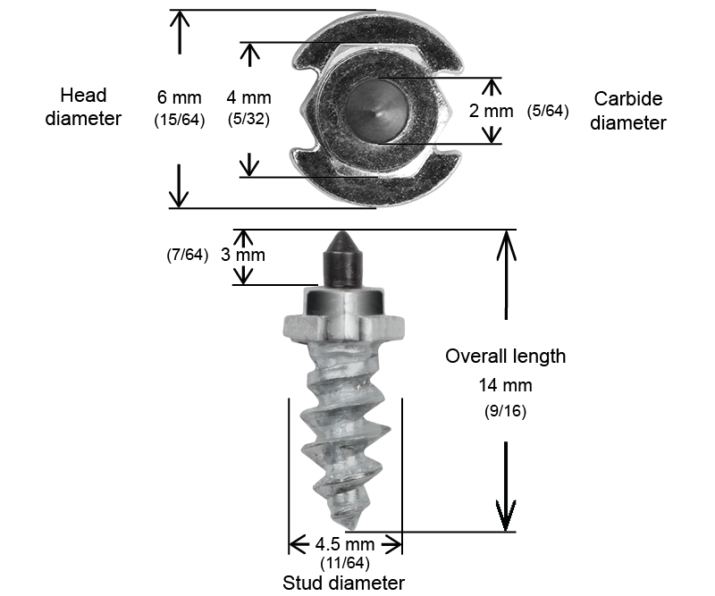 SHOULDERED STUDS 11MM R - 200/BOX