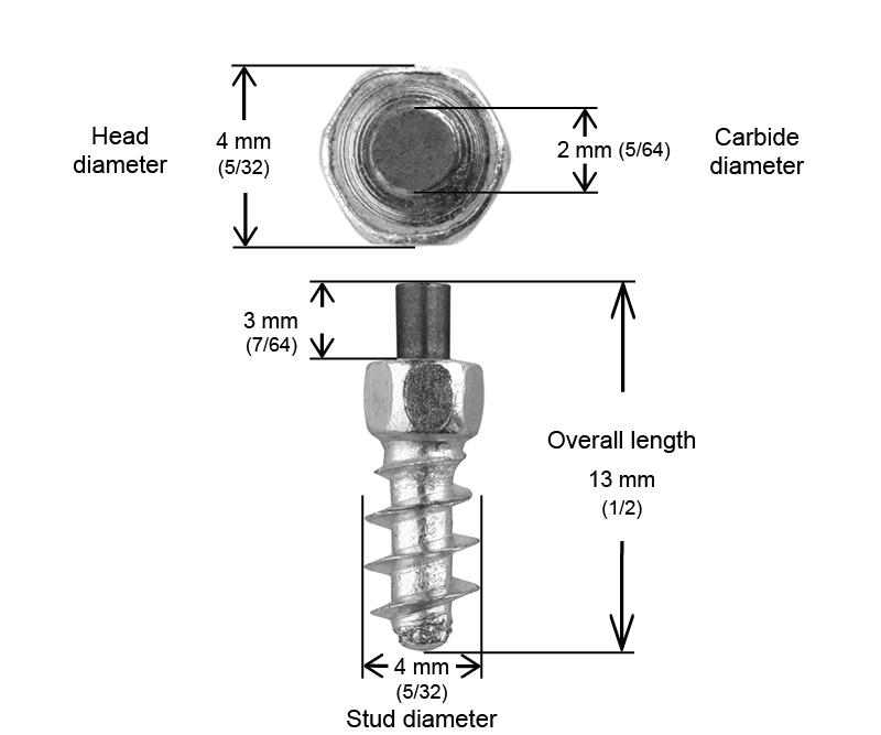 IGRIP SCREW STUDS 15MM - 150/BOX